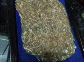 step5: 擀平豬肉2mm, 喜歡厚一點, 時間便要焗久一點及無咁脆