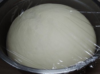 step2: 因為室溫的不同，發酵時間長短不一，約發酵成兩倍大就可以了!!