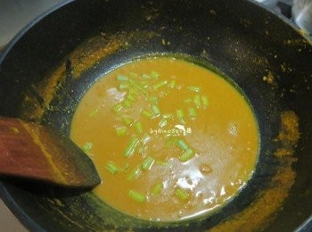 step5: 加入四季豆煮3.5分