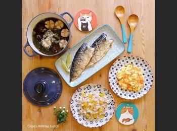 step7: 此道菜出現在本人馬不停蹄的挑戰100天不重複的假日午餐Part 11: 懶人烤鯖魚、南瓜五穀飯、紅蘿蔔絲炒蛋、清冰箱海帶湯