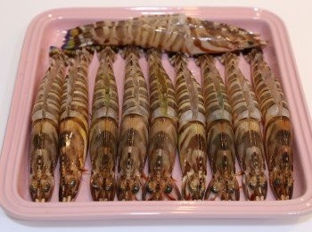 step1: (1) 花竹蝦開邊挑腸