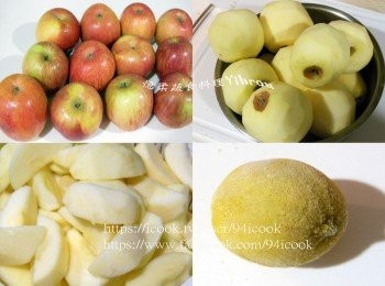 step3: 去皮再切成適當大小泡鹽水，檸檬連皮磨成泥