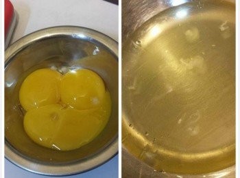 step1: 先把蛋黃和蛋白分開備用