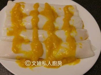 step4: 食前倒入芒果醬即成。