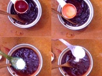 step5: 把煮好的梅醬加入調味料拌好備用