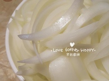 step2: 洋蔥切條, 備用