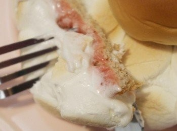 step11: 哇!!! 棉花糖融化牽絲的樣子~~ 吃在嘴裡好甜蜜呀&gt;/////