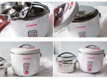 step12: 具有時尚感的純白色，乾淨簡潔的圓弧流線，容量約為2-3人的份量，符合節能更方便了單身及小家庭的需求~