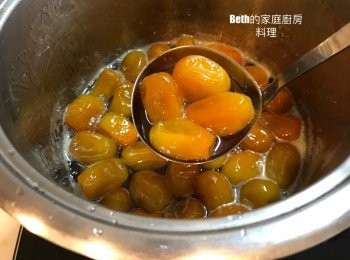 step6: 煮約20-25分鐘，金棗變透明，稍微凹陷即可