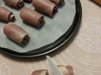 step16: 將粉團切開一半成兩件