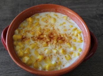 step1: 米，奶油，牛奶，糖，鹽 混合煮到滾 轉小火煮5分鐘