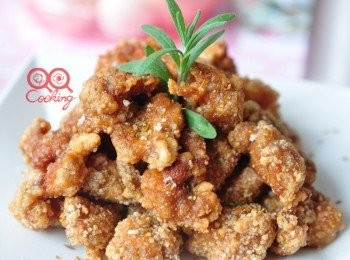 step4: 口口香酥中帶點咖啡香與孜燃香，台灣異國風味鹽酥雞，【讚】!