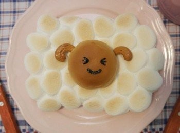 step8: 小羊棉花糖吐司!!! 軟綿綿的樣子好可愛喔^^"