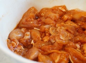 step1: <a href="https://bit.ly/2ZxapeY" target="_blank" data-keyword="雞扒" class="guide-link"><strong>雞扒</strong></a> <span style="display:inline-block;vertical-align:middle;margin-top:-3px;color:initial;border-radius:3px;padding:2px 3px;font-size:12px;line-height:14px;background:#87d300;color:#fff;">即買</span> 切小塊用以上醃料醃30分鐘
紅椒粉 1茶匙
鹽 半茶匙
胡椒 少許
蒜粉 1茶匙
水 2湯匙
糖 1茶匙