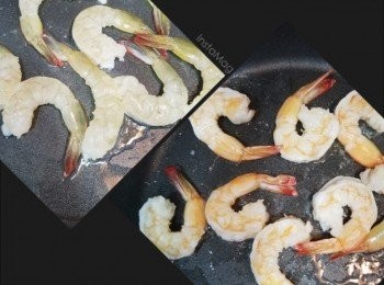 step2: 熱油煎香蝦仁，唔需要洗鑊。