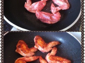 step1: 將雞翅洗淨，加入所有調味料醃製4小時或隔夜。