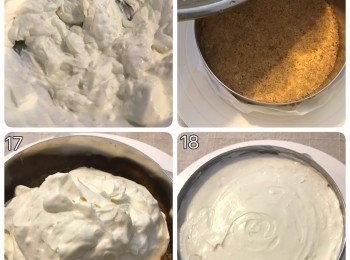 step6: 兩盤混合在一起攪均，然後倒入蛋糕模內；