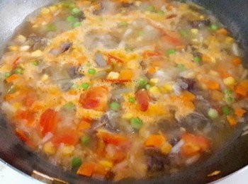 step9: 把所有材料煮滾