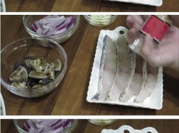 step2: 珍珠龍膽魚切片以酌量蒜鹽ˊ現磨黑胡椒<span class="group_2">調味</span>ˊ然後稍為靜置5~6分鐘