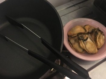step5: 準備易潔鑊和金蠔