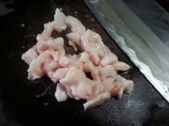 step4: 將豬膏剁碎