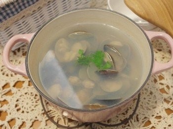 step4: 薑絲蛤蠣湯!! 好鮮味呀~~~~