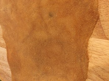 step5: 取出，用擀麵棍輾平糯米團後，