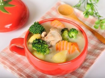 step1: 【奶油白醬濃湯】作法可參考:http://cook1cook.com/recipe/19908