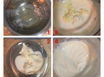 step3: 6g吉利丁片略剪後放入可飲用的冰水中泡軟。 乳酪起司加入鮮奶後微波1分鐘，趁熱加入泡軟擠乾水的吉利丁混勻到完全沒顆粒，加入馬斯卡澎，鮮奶油，糖粉和檸檬汁再次混勻到細滑後再加入剛微波過的草莓粒輕拌即可。