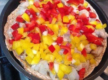 step5: 紅椒、黃椒細丁