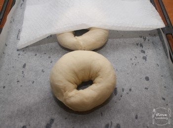 step11: 之後再用濕布或保鮮紙蓋面, 發酵多30分鐘 – 第3次發酵