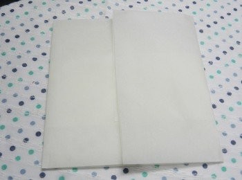 step3: 烘焙紙先折好，大小要可放入氣炸鍋內