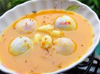 step7: 最後再灑些桂花，不一樣的風味元宵湯圓，享用吧!