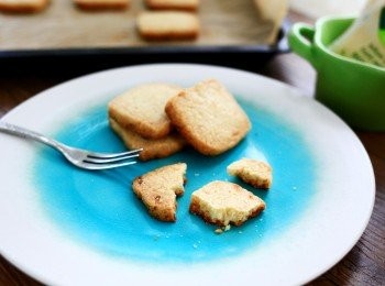 step5: 放入預熱過的烤箱以180度C烤約15~20分鐘（表面呈現微黃焦色即可）