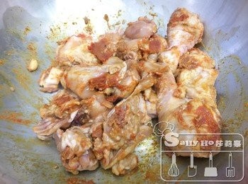 step3: 放入已醃好的春雞