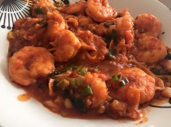 step5: 乾燒大白蝦完成囉