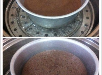 step5: 預熱蒸爐，把麵糊送進蒸爐，大火蒸20-25分鐘或至熟即可。