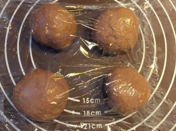 step10: 蓋上保鮮紙，室溫進行第二次發酵﹐時間約1小時