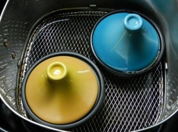 step2: 蓋上蓋子後，氣炸鍋160度5分