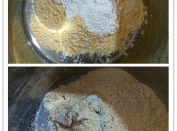 step2: 從冰箱取出30分鐘降溫。
將粉類混合，把腌製好的雞肉塊沾上粉類。