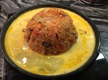 step10: 然後在頂部倒入蛋漿。