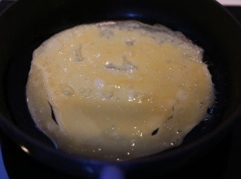 step3: (3) 蛋放在平底鑊煎平切絲