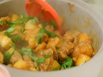 step9: 熄火, 落羅勒葉後上碟