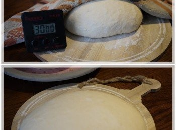 step1: 【自製三明治麵包】 麵團揉好後需30分鐘左右醒一醒，待尺寸脹成兩倍大，即可!