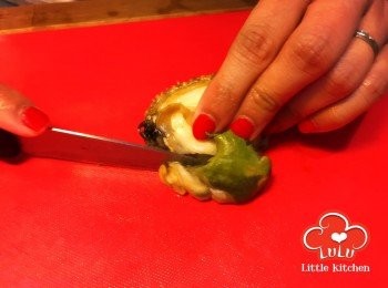 step6: 清除鮑魚內臟