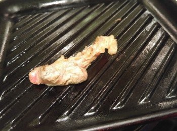 step4: 用牛扒肥膏起鑊。