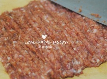 step1: 豬肉洗淨及剁碎