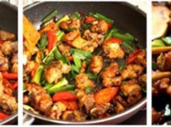 step5: 放入青蒜，翻炒均勻，再淋上少許生抽，炒勻後嚐一嚐味道哦，如果覺得偏淡了可以再放點點生抽或者撒丁點兒鹽，我的就不放鹽也覺得味道很足了，豆瓣醬挺鹹的。