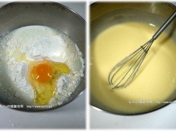 step1: 將全部材料放一起，拌勻即為麵糊