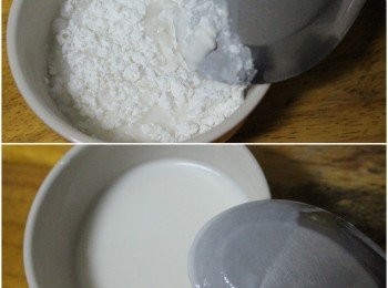 step6: 再將糯米粉和水攪拌均勻。